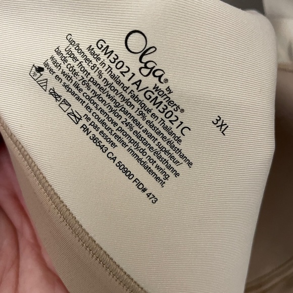 Olga Women Wire Free Cloud 9 Bra Size 3XL Nude Color Supportive Pink Nude - Picture 3 of 5